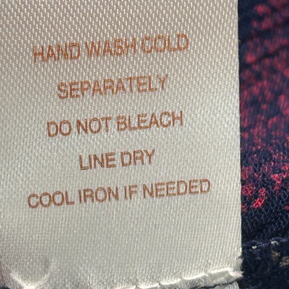 Westport Top Womens 2X Red Blue Floral Paisley Lace Trim Peasant Boho NWT - Picture 11 of 11